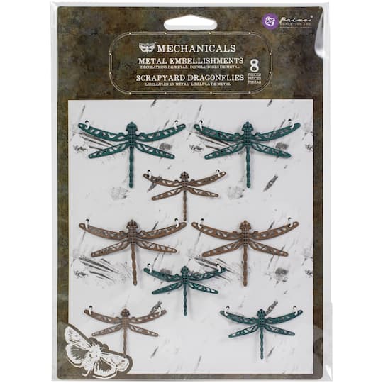 Finnabair&#xAE; Mechanicals Scrapyard Dragonflies Metal Embellishments Set